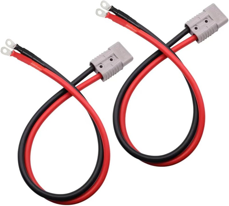 ANCHI Store موصل طاقة 50 أمبير مع قابس 50A توصيل سريع وفصل، كابل 10AWG بطول 1.97 قدم مع حلقة O (50A 60CM 2 قطع) - Image 1